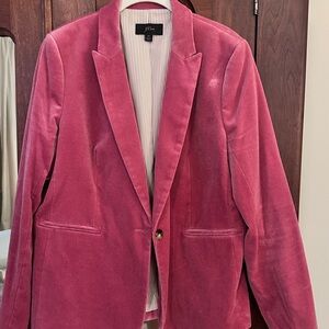 J. Crew Rose Velvet Blazer